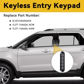 Keyless Entry Keypad Driver Side Left Compatible with 2002-2010 Ford Explorer 2007-2010 Ford Sport Trac. 2002-2010 Mercury Mountaineer 2003-2005 Lincoln Aviator Replace# 1L2T-14A626-ACW
