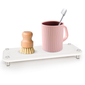 Instant Dry Sink Organizer, Bathroom Counter Organizer Dry Sink Organizer Diatomite Kitchen Sink Tray for Bathroom Kitchen Sink Soap Tray