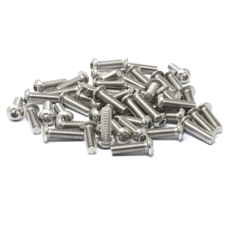 iexcell 50 Pcs M6 x 20mm Thread Pitch 1 mm