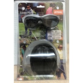 STIHL Combo Pack Smoke Safety Glasses & NRR 31 7010 884 0361