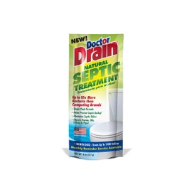 Doctor Drain Monthly Natural Septic Tank Treatment - One Flush Septic Enzyme Treatment Packets, Eliminates Odors Effectively, Prevents Septic Backup, Safe for All Pipes (Packet of 6)