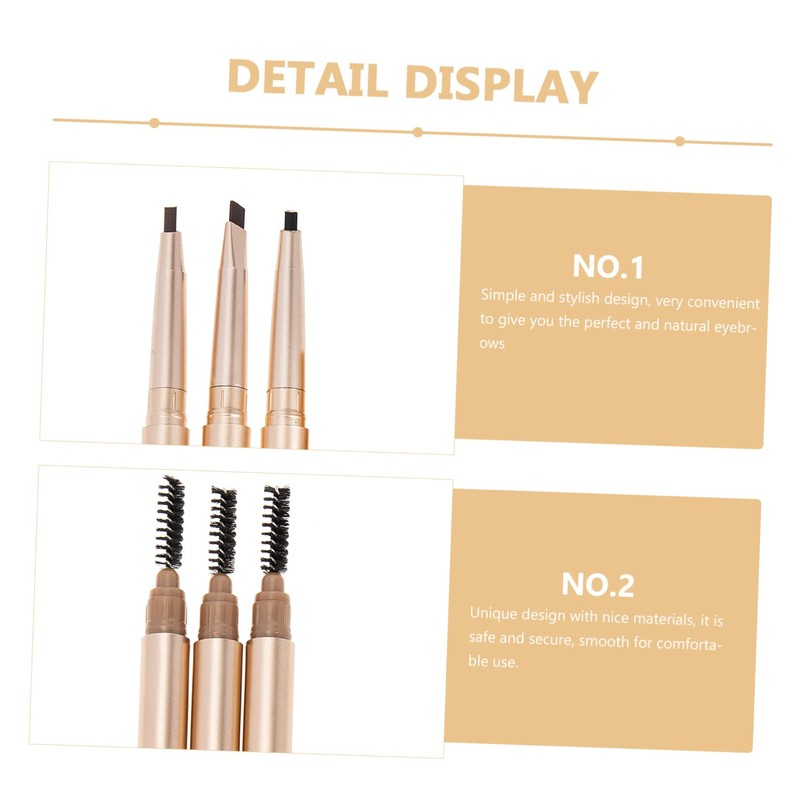 TOVINANNA Makeup Supplies Rose Gold Brow Pencils 3 in 1