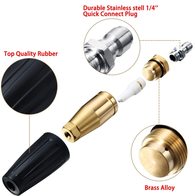 Mudder 4000 Psi Pressure Washer Rotating Turbo Nozzle 4.0 Gpm