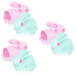 SAFIGLE 6 Pcs Baby Shampoo Brush Cradle Cap Scalp Exfoliation Brush Baby Brush Kids Hair Brush Exfoliating Brush Baby Comb Electric Scrubber Scalp Scrub Sponge Toddler Silica Gel Massage