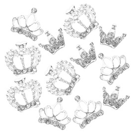 WOONEKY Nail Art Decorations 3D Crown Rhinestones Stickers Safe for All Ages Party Favor