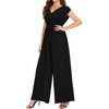 Coloody Women's Long Jumpsuit Elegant Summer Sleeveless Crew Neck Jumpsuit