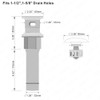GZILA Bathroom Pop Up Drain, Vessel Sink Drain with Removable