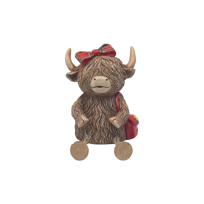 L & P Home & Gifts Highland Cow MBANK Tartan