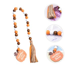 Outanaya Thanksgiving Day Tassel Beads Garland Decorative Wood Beads Unique Design for Farmhouse Home Decor for Festive Celebrations and Projects