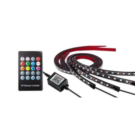 Unifizz Smart Exterior Car Lights,16 Million Colors Music Mode Neon Accent Lights Strip,Waterproof underglow kit for car with APP & RF Remote Control,DC 12V