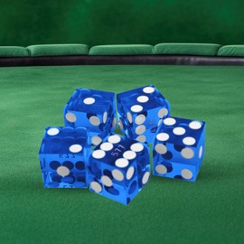 Trademark Poker 19mm A Grade Serialized Set of Casino Dice (Blue)
