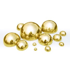 6pcs Hollow Hemisphere Ball Gazing Ball Half for Outdoor Decoration Shopping Mall Decor Wall Decorated (Gold)