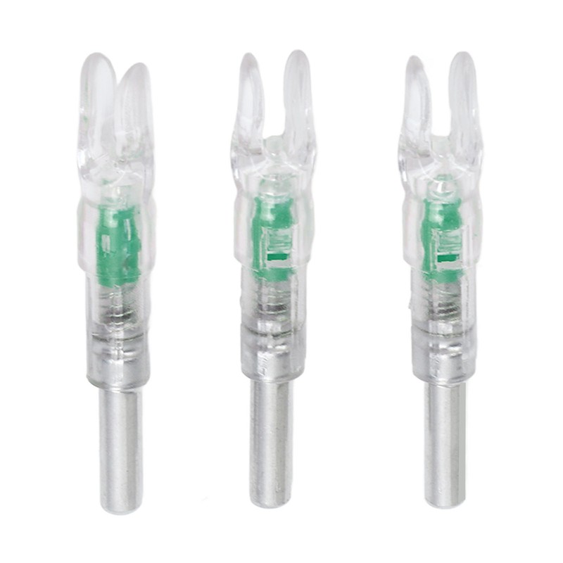 3PCS Archery Lighted Nocks Plastic Automatic with Switch 6.2mm Inner