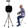 Honmido Portable Adjustable Folding Walking Cane with Seat Allows Durability