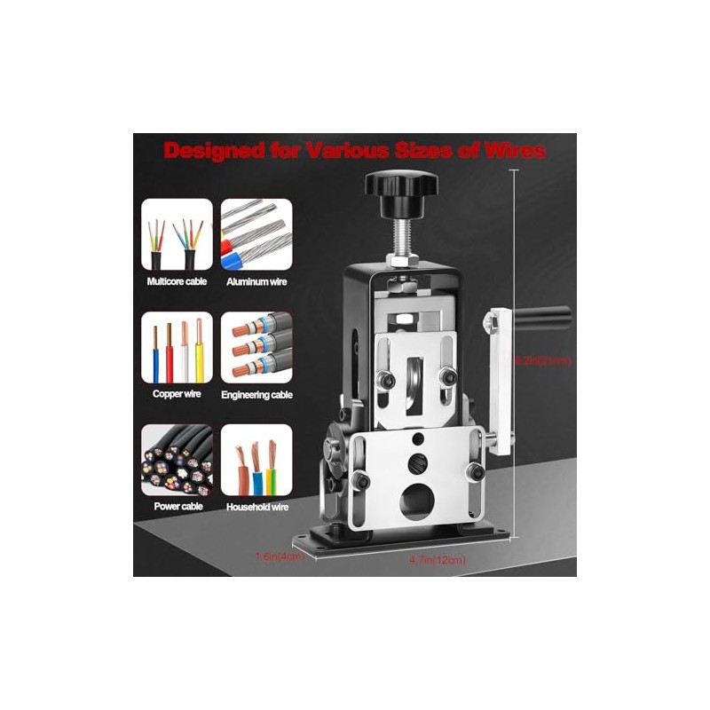Manual Wire Stripping Machine Gauge Wire 0.06-1'', Scrapping Copper Wire