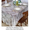 ShinyBeauty Lace-Tablecloth-Rectangular 60x120-Inch White Rectangle Overlay Tea Tablecloth Lace Tablecloths