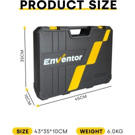 Enventor General Household Tool Kit Basic Auto Repair Tool Set with Toolbox Storage Case