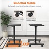 Elevon Small Mobile Rolling Standing Desk - Overbed Table, Teacher