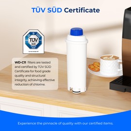 Waterdrop TÜV SÜD Certified Coffee Filter, Compatible with Delonghi DLSC002 9310926 SER3017 5513292811 and Various Models from ECAM, ESAM, ETAM (10)