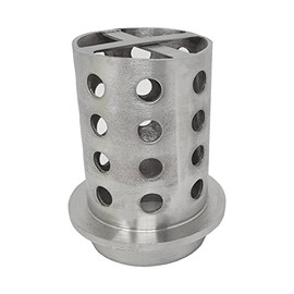 Perforated Casting Flask Vacuum Casting Stainless Wall Flanged 10 GA- (2.5" x 3")