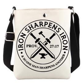 WCGXKO Iron Sharpens Iron Gift Christian Crossbody Bag Religious Messenger Bag Jesus Merchandise (ANOTHER PROV XK)