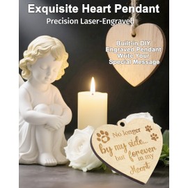 Dog Memorial Gifts for Loss of Dog,360° Rotating Wooden Picture Frame for 4x6 Photo, Loss of Dog Sympathy Gift,Double-Sided Photo Display,Remembrance Gift for Dog and Cat