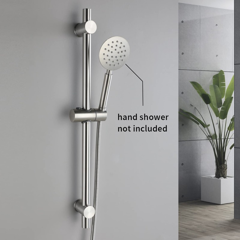 BANGPU 24 Inch Shower Slide Bar, Adjustable Shower Bar For