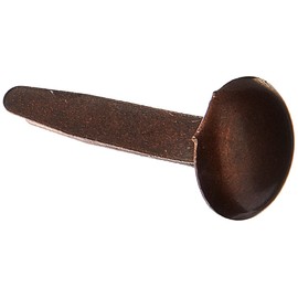 EYELET OUTLET Round Brads 8 mm40 Pieces-Brushed Copper, White, OSFA