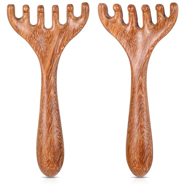 2 Pack Head Massager Scalp Wooden Portable Head Scratcher Massager