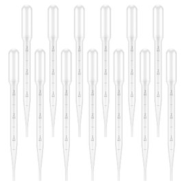 G2PLUS 100PCS 3ml Disposable Plastic Pipettes, Essential Oils Graduated Transfer Pipettes for Science Laboratory, Experiment, Essential Oils, Make up Tool