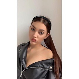 Thin Leather Headbands for Women, Twisted Thin Head Bands with Teeth Boho Non Slip Headband, Fashion Hairbands Braided Hair Hoops Girls Hair Accessories (Style 1, Pack of One)