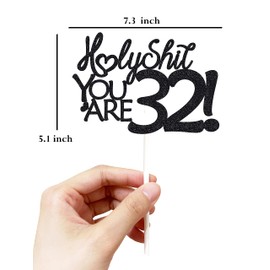 Decoración para tarta de cumpleaños 32, decoración para tarta de cumpleaños 32, decoración para tarta de cumpleaños 32, decoración para tartas de 32 cumpleaños para hombres, decoración de 32 cumpleaños para mujeres, decoración para tarta de 32 cumpleaños