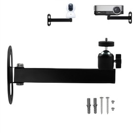 CTXSumTec 7.87" Foldable Projector Wall Mount | Aluminum Alloy | 1/4" Screw Thread | 360° Rotatable | Universal for Mini Projectors, Cameras & DVRs (1/4" Wall Mount)