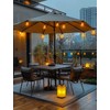 VOZUJI Outdoor Patio String Lights 50ft: ST38 LED Shatterproof Bulbs