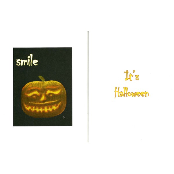 Halloween Cards "Smile" By Deaf-Blind Artist Jon Gabry, Jr.