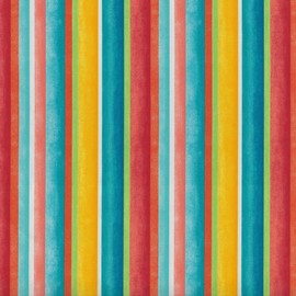 Pillow Perfect Stripe Indoor/Outdoor Split Back Chaise Lounge Cushion with Ties, Plush Fiber Fill, Weather, and Fade Resistant, 72.5" x 21", Multicolored Dina, 1 Count