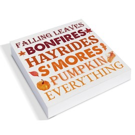 Fall Home Decor - Autumn Decorations Fall Pumpkin Wooden Sign Home Shelf Desk Decor 5 X 5 Inches