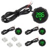 EPLZON 4pcs Digital Voltmeter DC 4-100V 2 Wires 3-Digit Detector