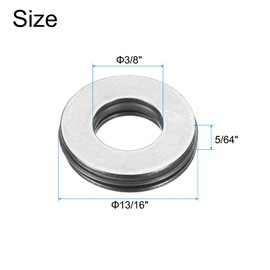 sourcing map 2 Sets NTA613+2TRA Thrust Needle Roller Bearings with Washers, 3/8 x 13/16 x 5/64 inch Heat Resistant Chrome Steel Needles Roller Bearing