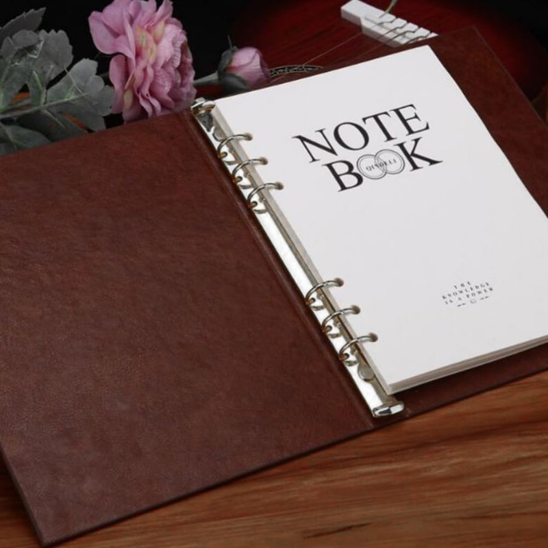 SUPERFINDINGS 4Pcs 6-Hole Ring Binder Mechanisms Replacement Kit A5 Notebook