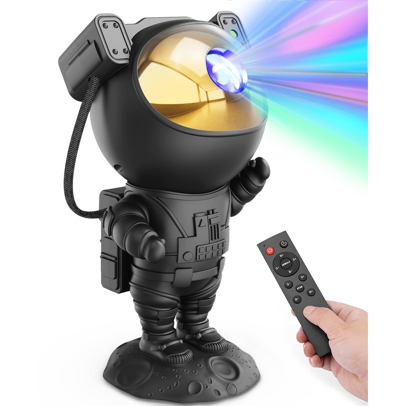 Mooyran Galaxy Projector for Gaming Room Decor - Black Astronaut