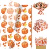 100 Sheet Pumpkin Maple Leaves Tissue Paper, Fall Pumpkin Patterns