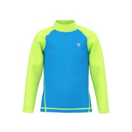 HDTIYUYP Boys Long-Sleeve Rash Guard - Kids UV Protection Surfing Tshirt Children Quickdrying Beach Swim Tee Youth Breathable Water Sports Top Process Blue 11/12y