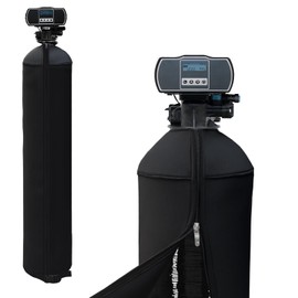 Sobana 9x48 Inch Water Softener Tank Jacket - Insulated 3.5mm Neoprene Slip Sleeve to Prevent Sweating, Heavy-Duty Outdoor Water Softener Cover,Black