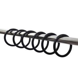 12 Pack Shower Curtain Rings,Plastic Shower Curtain Hooks,Decorative Round Easy Snap Closure Hanger Bathroom Shower Window Rod (Colorful)