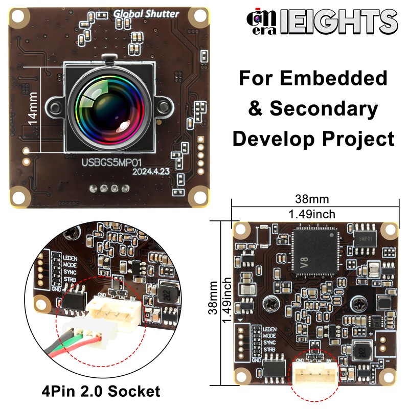 Webcamera usb 5mp Global Shutter USB Camera Module for Computer