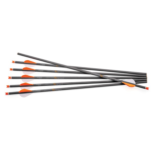 CenterPoint Archery CP400 Select 400-Grain 20-Inch Carbon Arrows AXCCA20TPK, Pack of 6