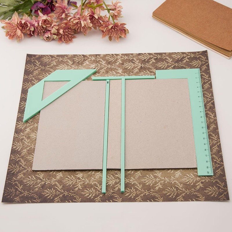 ciciglow Complete Bookbinding Ruler Kit,Metal Scrapbooking & Kit,Complete Great Stencils