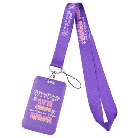 Reminder Lanyard with Card Holder for Neck ID Badge Lanyard for Teacher Women Cute Key Keychain with Clip Card Holder