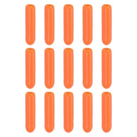 Rebower 100 Pack Screw Thread Protector Cover Rubber End Caps, [for Screw, Bolt, Rod End Cap] - 5/32"(4mm) ID/Orange